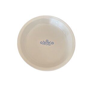 Vintage Corning Wear Blue Cornflower Pie Dish P-309 USA 9"